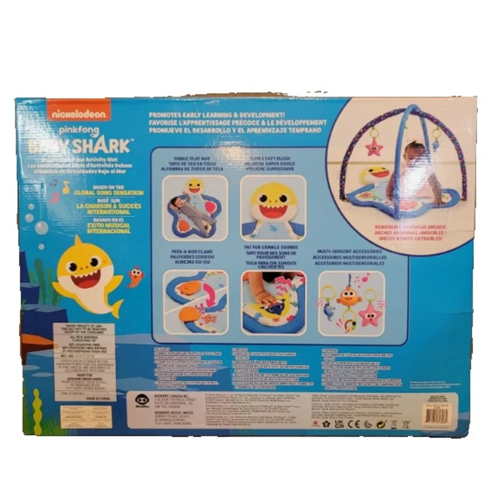 Nickelodeon Pinkfong Baby Shark Deluxe Undersea Activity Mat Tummy Time‎ Mat